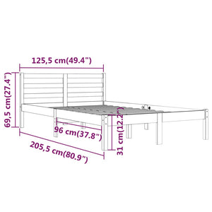 Telaio Letto in Legno Massello di Pino 120x200 cm cod mxl 60744