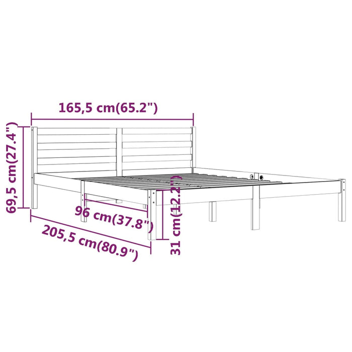 Giroletto in Legno Massello di Pino 160x200 cm cod mxl 54246