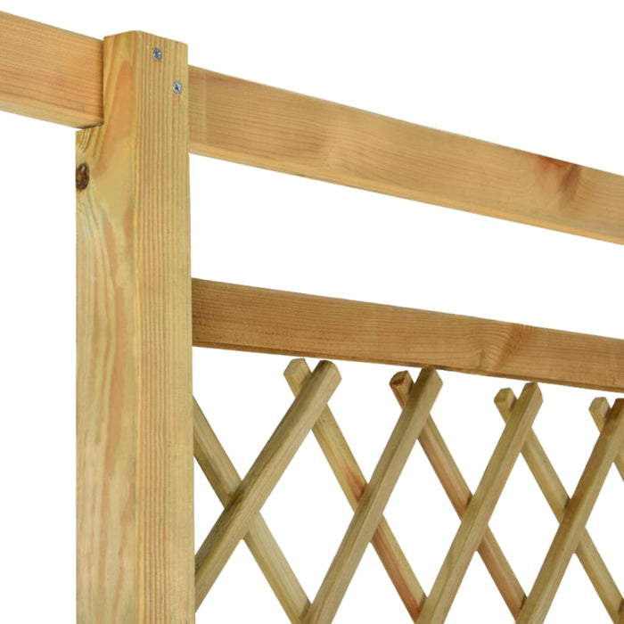 Pergola Angolare con Panca 166x81x174 cm Legno Pino Impregnato 318418