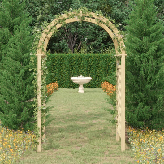 Arco con Traliccio 141x97x243 cm in Legno di Pino Impregnato 318420