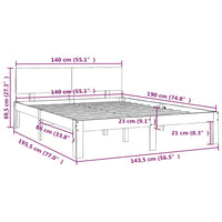 Giroletto in Legno Massello di Pino 140x190 cm 810475