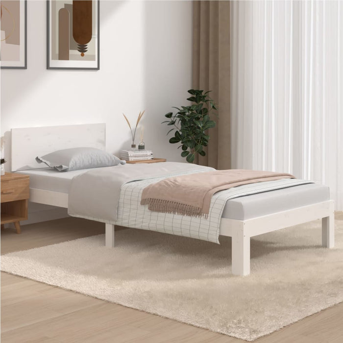 Giroletto Bianco in Legno Massello di Pino 90x200 cm 810481