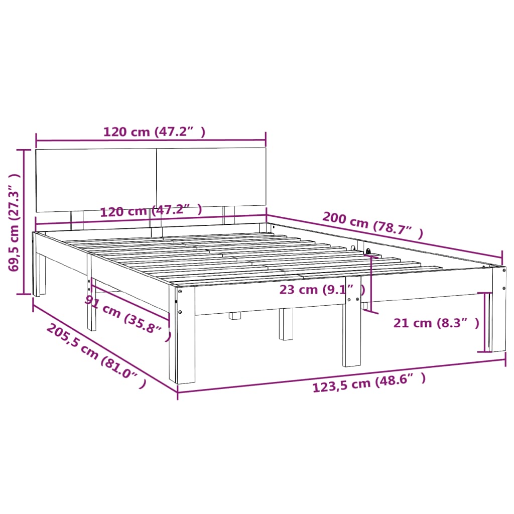 Giroletto in Legno Massello di Pino 120x200 cm cod mxl 65010