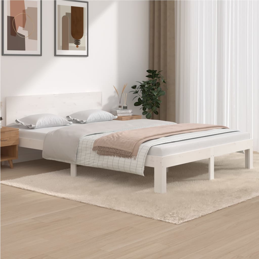 Giroletto Bianco in Legno Massello di Pino 140x200 cm cod mxl 63731