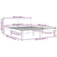 Giroletto in Legno Massello di Pino 160x200 cm cod mxl 65216