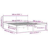 Giroletto in Legno Massello 180x200 cm Super King 810510