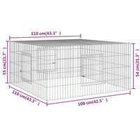 Conigliera 110x110x55 cm Ferro Zincato cod mxl 49237