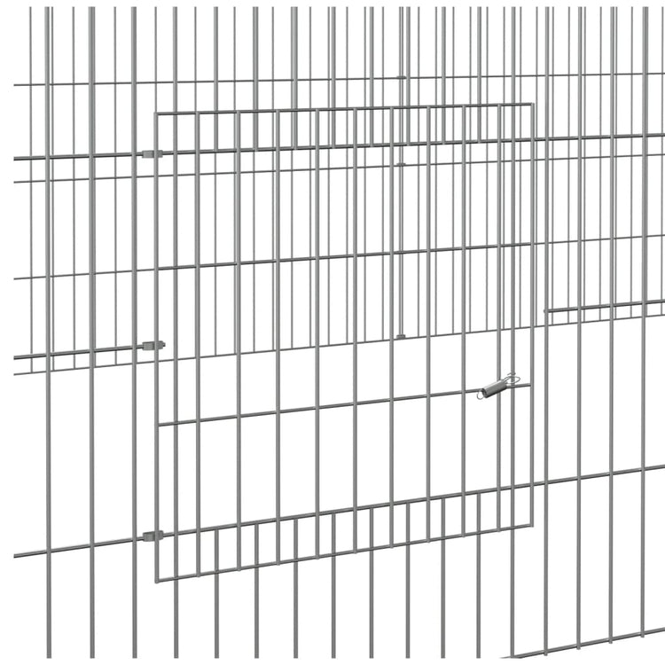 Conigliera con 2 Pannelli 220x110x55 cm Ferro Zincato cod mxl 53173