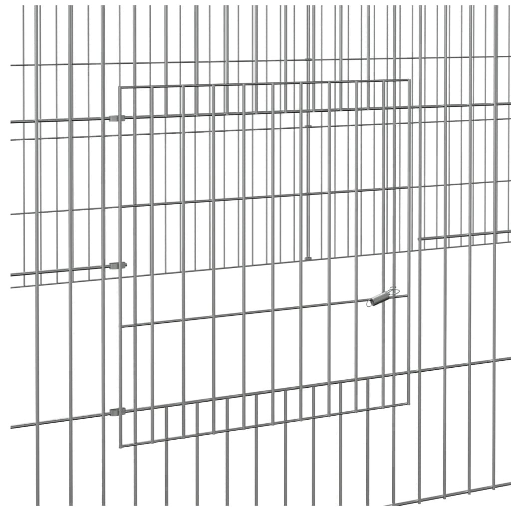 Conigliera con 2 Pannelli 220x110x55 cm Ferro Zincato 171563