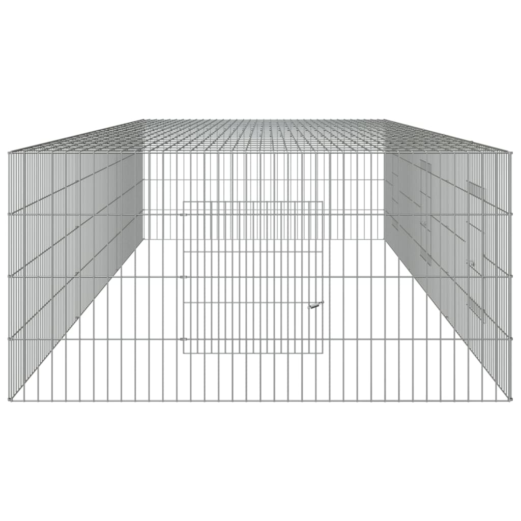 Conigliera con 3 Pannelli 325x109x54 cm Ferro Zincato 171564