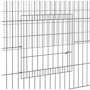 Conigliera con 3 Pannelli 325x109x54 cm Ferro Zincato 171564