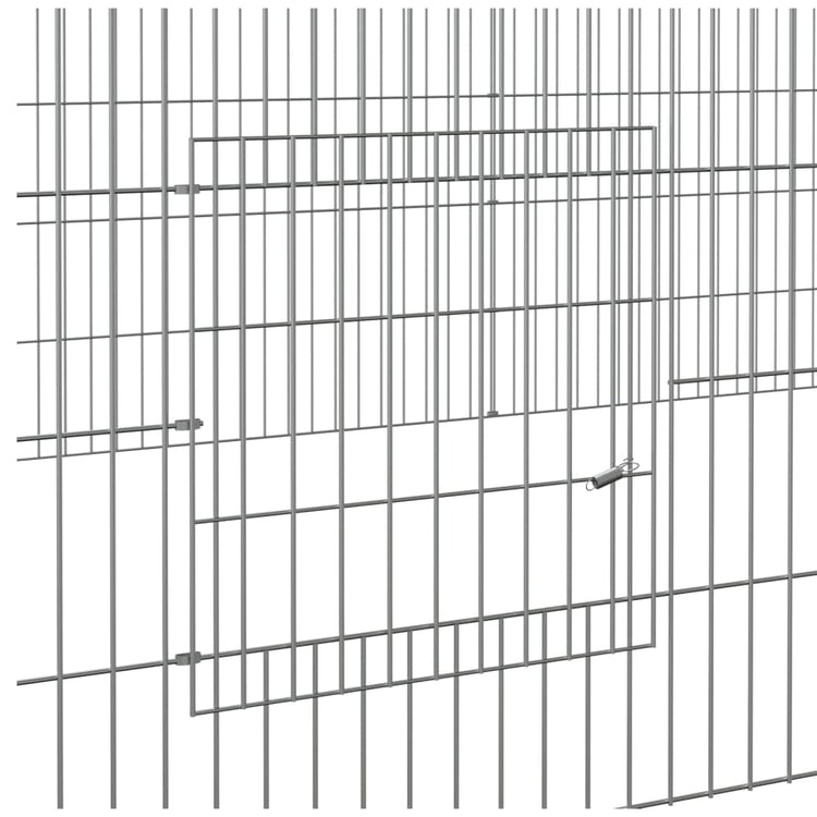 Conigliera con 3 Pannelli 325x109x54 cm Ferro Zincato cod mxl 43354