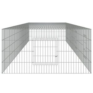 Conigliera con 4 Pannelli 433x109x54 cm Ferro Zincato