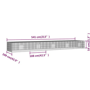 Conigliera con 5 Pannelli 541x109x54 cm Ferro Zincato cod mxl 46528