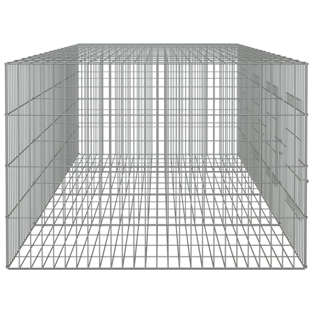 Conigliera con 4 Pannelli 217x79x54 cm Ferro Zincato 171570