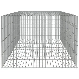 Conigliera con 4 Pannelli 217x79x54 cm Ferro Zincato 171570