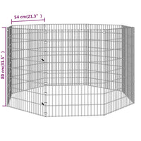 Conigliera con 8 Pannelli 54x80 cm Ferro Zincato cod mxl 52621