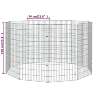 Conigliera con 10 Pannelli 54x100 cm Ferro Zincato cod mxl 41159