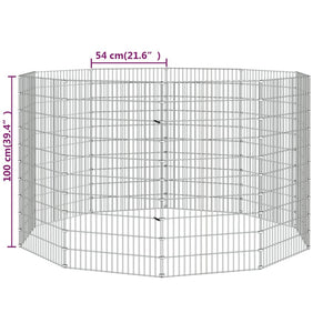 Conigliera con 10 Pannelli 54x100 cm Ferro Zincato cod mxl 41159