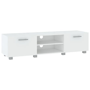 Mobile Porta TV Bianco 140x40x35 cm Legno Multistrato 340628