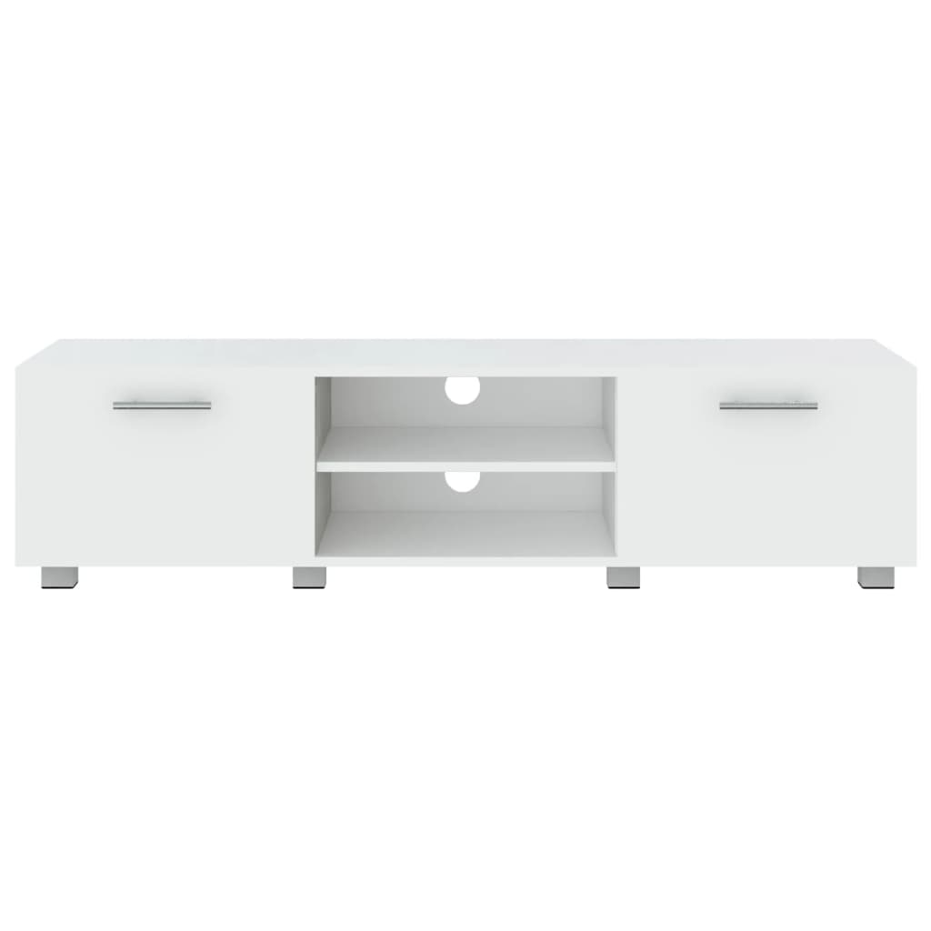 Mobile Porta TV Bianco 140x40x35 cm Legno Multistrato 340628