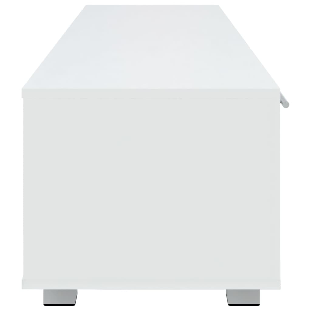 Mobile Porta TV Bianco 140x40x35 cm Legno Multistrato 340628