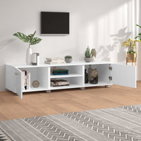 Mobile Porta TV Bianco 140x40x35 cm Legno Multistrato 340628