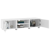 Mobile Porta TV Bianco 140x40x35 cm Legno Multistrato 340628