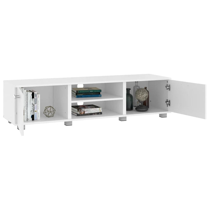 Mobile Porta TV Bianco 140x40x35 cm Legno Multistrato 340628