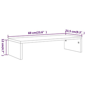 Supporto Monitor Rovere Marrone 60x23,5x12 cm Legno Multistrato 340642