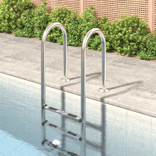 Scala per Piscina 54x38x158 cm Acciaio Inox 304