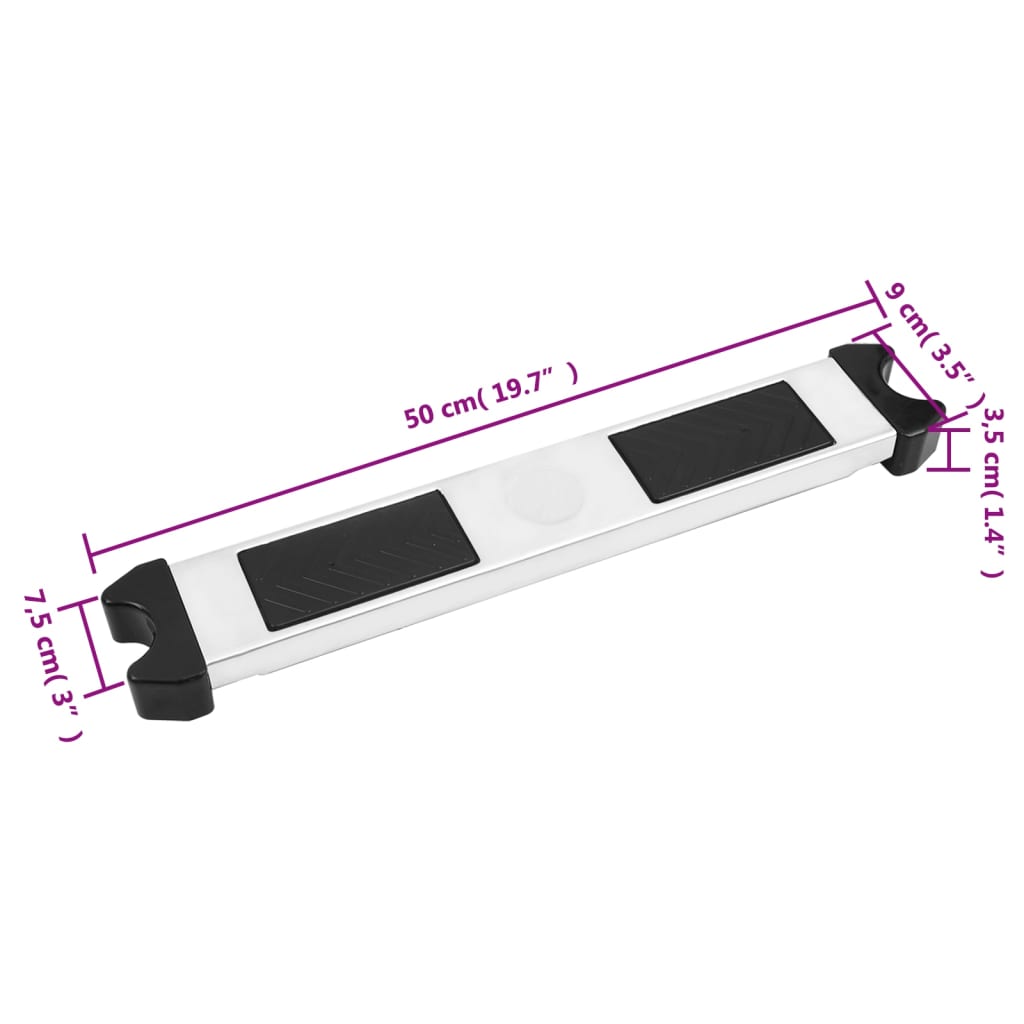 Gradino per Piscina 50x9x3,5 cm Acciaio Inox 304 93464