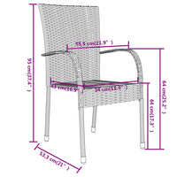 Set Mobili da Pranzo per Giardino 3 pz in Polyrattan Marrone 3098027