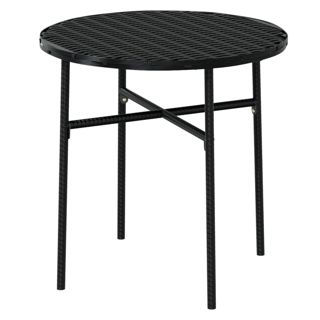 Set Mobili da Pranzo per Giardino 3 pz Polyrattan Nero cod mxl 40306