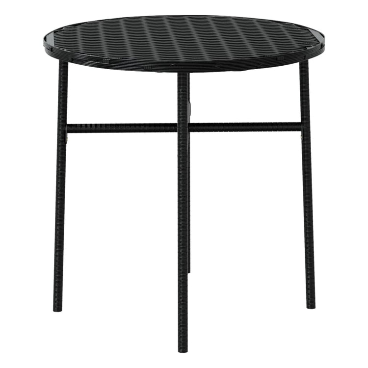 Set Mobili da Pranzo per Giardino 3 pz Polyrattan Nero cod mxl 40306