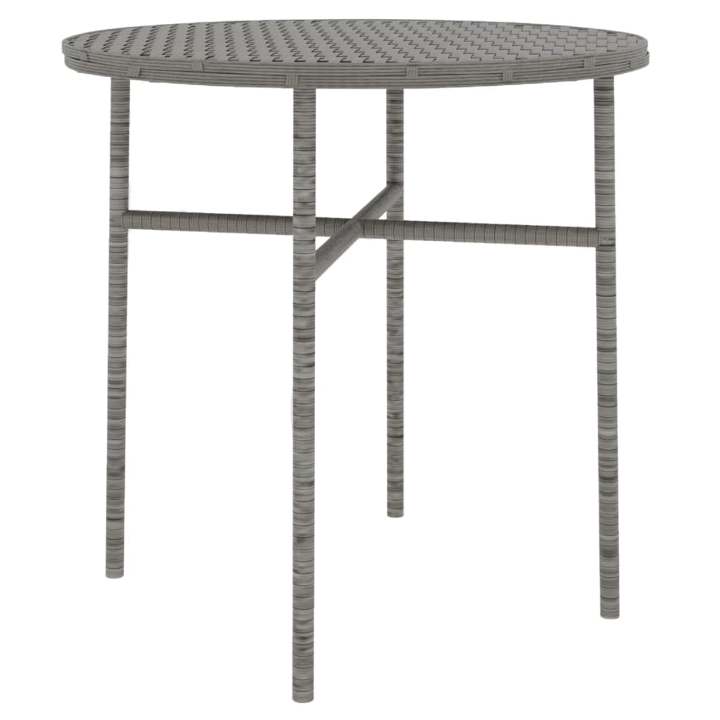 Set Mobili da Pranzo per Giardino 3 pz in Polyrattan Grigio cod mxl 39308