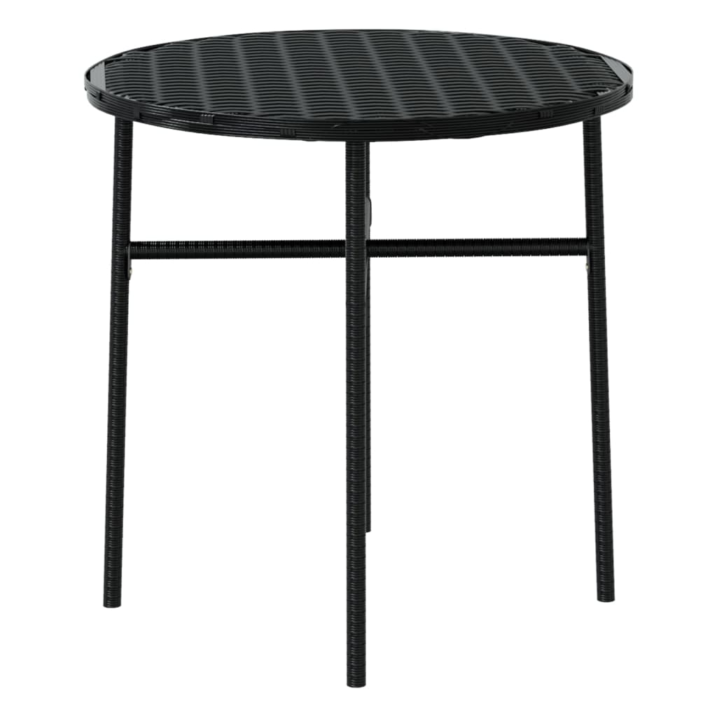 Set Mobili da Pranzo per Giardino 3 pz Polyrattan Nero cod mxl 39352