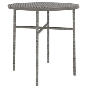 Set Mobili da Pranzo per Giardino 3 pz in Polyrattan Grigio cod mxl 39354