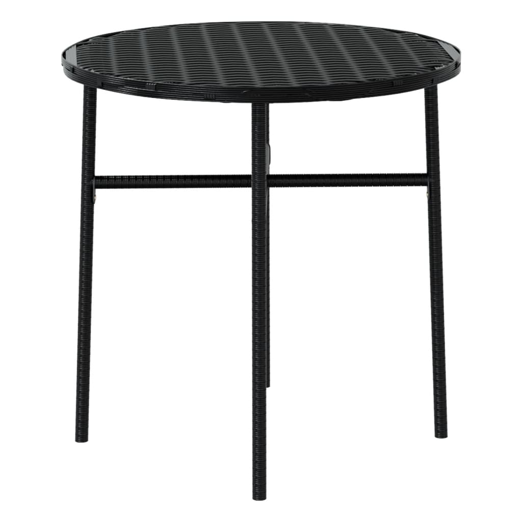 Set Mobili da Pranzo per Giardino 3 pz Polyrattan Nero 3098036