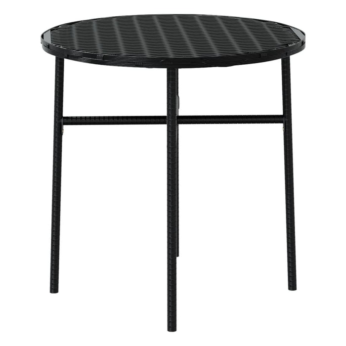 Set Mobili da Pranzo per Giardino 3 pz Polyrattan Nero 3098036