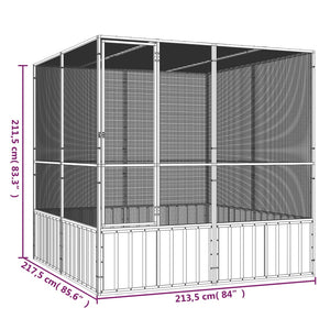 Gabbia Uccelli Antracite 213,5x217,5x211,5 cm Acciaio Zincato 171549