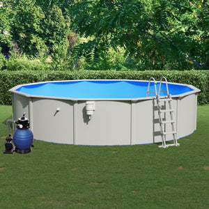 Piscina con Pompa Filtro a Sabbia e Scaletta 550x120 cm 3098054