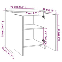 Credenze 2 pz Bianche in Legno Multistrato cod mxl 73570