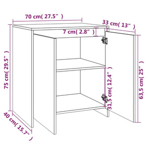 Credenze 3 pz Bianche in Legno Multistrato cod mxl 63167