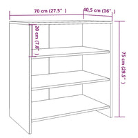 Credenze 2 pz Rovere Fumo in Legno Multistrato 3098086