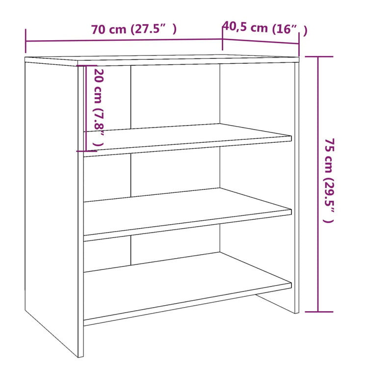 Credenze 2 pz Grigio Sonoma in Legno Multistrato