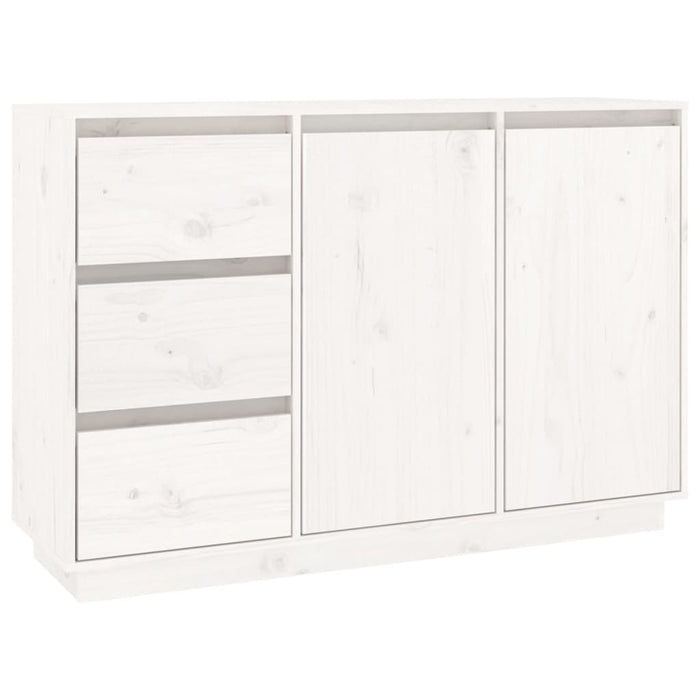 Credenza Bianca 111x34x75 cm in Legno Massello di Pino cod mxl 5795