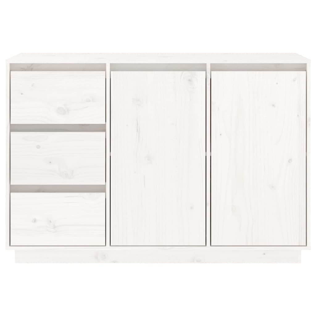 Credenza Bianca 111x34x75 cm in Legno Massello di Pino cod mxl 5795