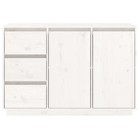 Credenza Bianca 111x34x75 cm in Legno Massello di Pino cod mxl 5795