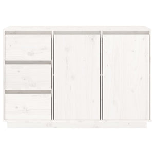 Credenza Bianca 111x34x75 cm in Legno Massello di Pino cod mxl 5795